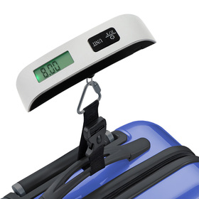 Ручные электронные весы-безмен для багажа Luazon LVU-10, до 50 кг, термометр, CR2032, чёрный