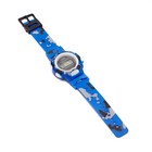 Часы наручные электронные, детские, d-4 см, ремешок l-22 см, синий камуфляж - фото 7709308