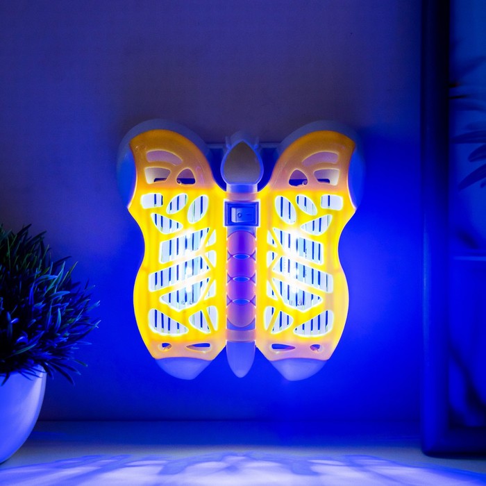 Ночник-фумигатор от насекомых "Бабочка" LED МИКС 2,5х12х12см RISALUX - фото 1904960145