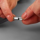 Наконечник для шнура цилиндр, d=6×15 мм, 4 шт., цвет серебряный - Фото 5