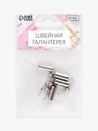 Наконечник для шнура цилиндр, d=6×15 мм, 4 шт., цвет серебряный - Фото 8