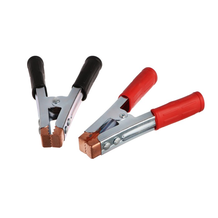 Зажим АКБ, 16 см, 500 А, медный наконечник, набор 2 шт. - Фото 1