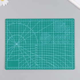 Набор для пэчворка: резиновый мат А4, линейка 15×15 см, дисковый, макетный нож+лезвия в папке