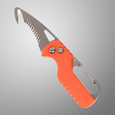 Нож для вскрытия упаковки 11 см, с карабином, микс