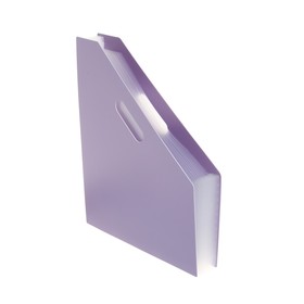 Лоток вертикальный для бумаг А4, пластик, 12 отделений, пастель фиолетовый
