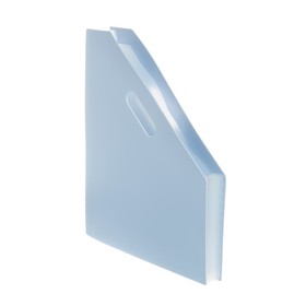 Лоток вертикальный для бумаг А4, пластик, 12 отделений, пастель синий