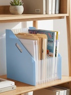 Лоток для бумаг Calligrata, А4, вертикальный, пластиковый, 12 отделений, синий - Фото 3