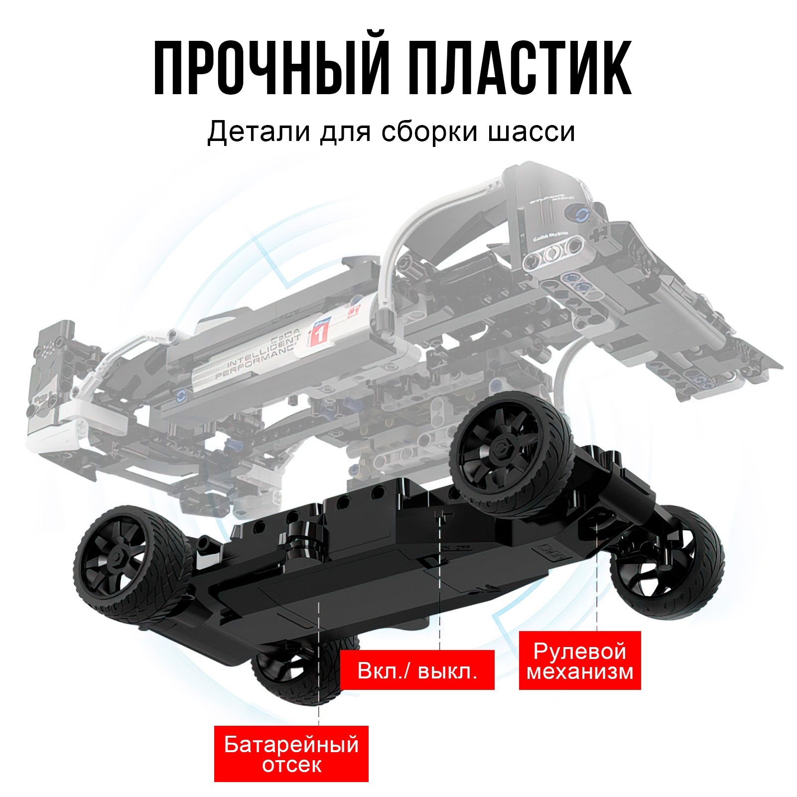 Конструктор гоночная машина CADA, на радиоуправлении, 427 деталей, 6+  (9653241) - Купить по цене от 2 970.00 руб. | Интернет магазин SIMA-LAND.RU