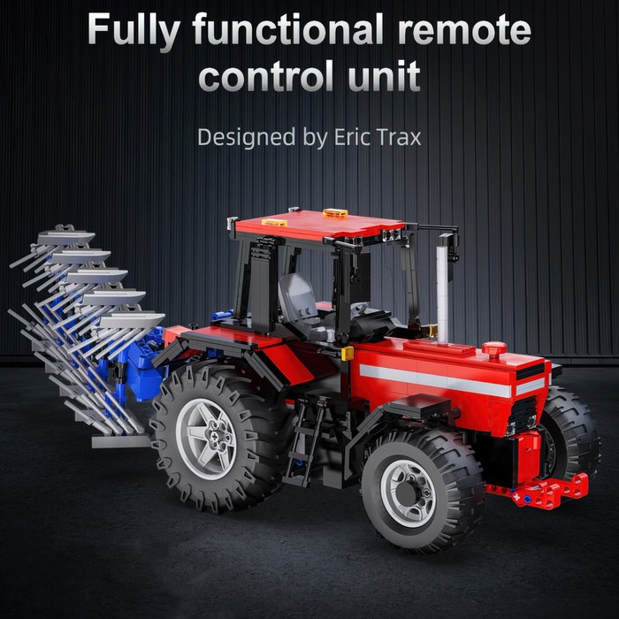 Конструктор техно «Фермерский трактор с косилкой», радиоуправляемый, 1675 деталей - фото 1907869548