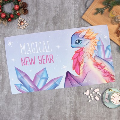 Полотенце «Этель. Волшебный Новый год», 40×73 см, 100% хлопок, саржа 190 г/м²