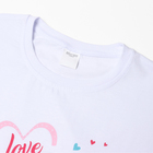 Комплект домашний женский "Сердечки" (футболка/брюки), цвет белый/синий, размер 44 - Фото 6