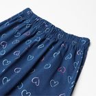 Комплект домашний женский "Сердечки" (футболка/брюки), цвет белый/синий, размер 44 - Фото 8