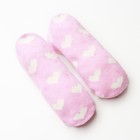 Носки женские укороченные нескользящие с мехом, цвет розовый/белый, размер 36-40 - Фото 2