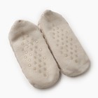 Носки женские укороченные с мехом с нескользящей подошвой, цвет светло-серый, размер36-40 - Фото 2