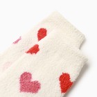 Носки женские махровые, цвет белый/сердечки, размер 36-40 - Фото 2