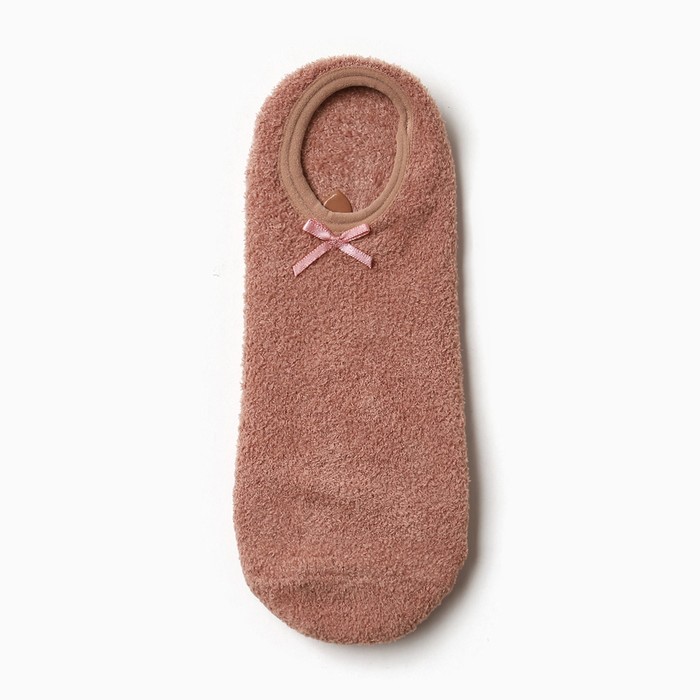 Носки женские укороченные нескользящие, цвет бежевый, размер 36-39 - Фото 1