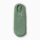 Носки женские укороченные нескользящие, цвет зелёный, размер 36-39 - фото 320326638