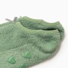 Носки женские укороченные нескользящие, цвет зелёный, размер 36-39 - Фото 2