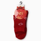 Носки женские Колпачки, цвет красный, размер 23-25 - Фото 3