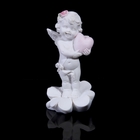 Сувенир полистоун "Ангел стоит в цветке с сердцем" МИКС 5,5х4,5х9,2 см - Фото 1