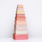 Набор прямоугольных подарочных коробок 10 в 1,«Кремовый», 30.5×20×13 - 12×6.5×4 см - Фото 3