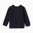 Лонгслив детский, цвет тёмно-синий, рост 86 см - фото 23657695