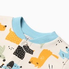 Кофточка детская, цвет кремовый/собачки, рост 80 см - фото 23657705