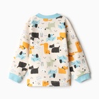 Кофточка детская, цвет кремовый/собачки, рост 80 см - фото 23657707