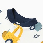 Кофточка детская, цвет белый/машинки, рост 62 см - фото 23657711