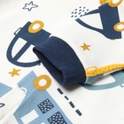 Кофточка детская, цвет белый/машинки, рост 80 см - фото 23657721