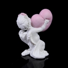 Сувенир полистоун "Ангел с сердцем, стоит на колене" 7,2х5,6х9,8 см - Фото 3