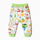 Штанишки детские, цвет белый/дорога, рост 68 см - фото 23657797