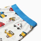 Штанишки детские, цвет белый/машинки, рост 80 см - фото 23657825