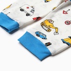 Штанишки детские, цвет белый/машинки, рост 80 см - фото 23657826