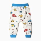 Штанишки детские, цвет белый/машинки, рост 80 см - фото 23657827