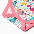 Боди детский, цвет белый/динозаврики, рост 80 см (комплект 2 шт) - фото 23657877