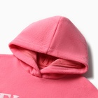 Толстовка для девочек, цвет коралловый, рост 128 см - фото 25361695