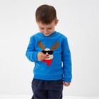 Комплект для детей (свитшот, брюки), цвет синий, рост 110 см - фото 23149691