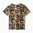 Футболка детская , цвет тёмно- зеленый, рост 128 см - Фото 4