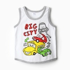 Майка для мальчика, цвет серый меланж, рост 92 см - фото 24293637