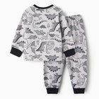 Пижама для мальчика, цвет серый меланж, рост 92 см - Фото 11