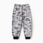 Пижама для мальчика, цвет серый меланж, рост 98 см - фото 23858197