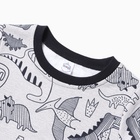 Пижама для мальчика, цвет серый меланж, рост 116 см - фото 23865211