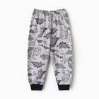 Пижама для мальчика, цвет серый меланж, рост 116 см - фото 23865218