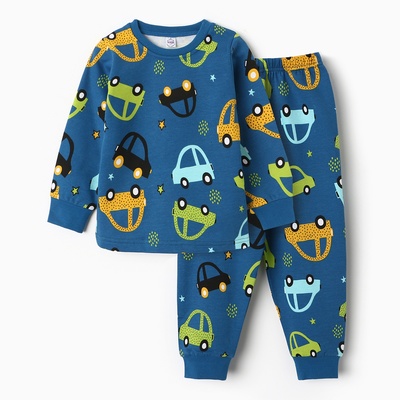 Пижама для мальчика, цвет тёмно-джинсовый, рост 110 см