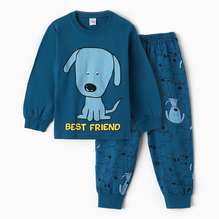 Пижама для мальчика, цвет джинсовый, рост 104 см купить в Чите Пижамы длямальчиков в интернет-магазине Чита.дети (9928862)