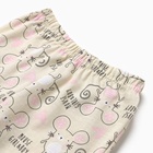 Пижама для девочки, цвет молочный, рост 104 см - фото 23865318