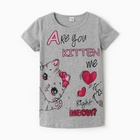 Сорочка ночная для девочки, цвет серый, рост 116 см - фото 24263553