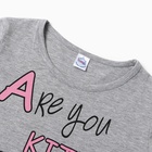 Сорочка ночная для девочки, цвет серый, рост 122 см - фото 24263555