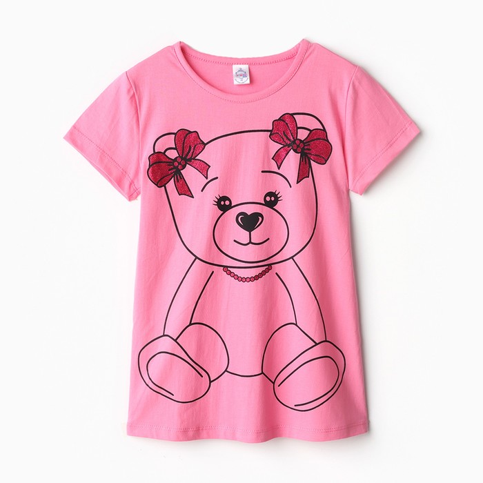 Сорочка ночная для девочки, цвет светло-розовый, рост 104 см - фото 1907869749